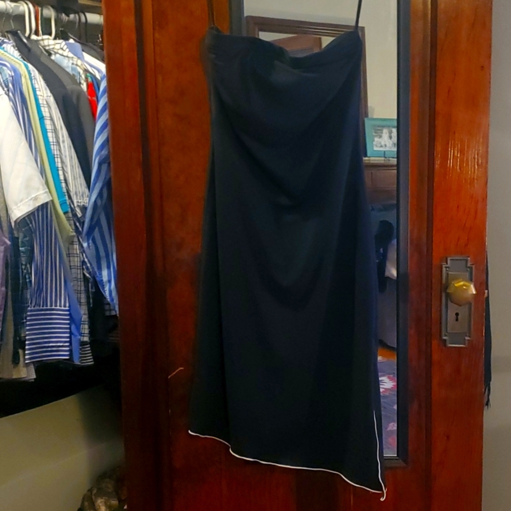 Strapless black dress